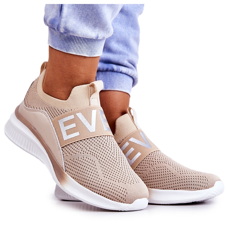 Vinceza Chaussures Sport Femme Slip-on Beige Lorane