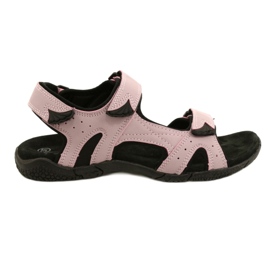 Sandales American Club HL53/22 avec insert en cuir Lt.Violet rose