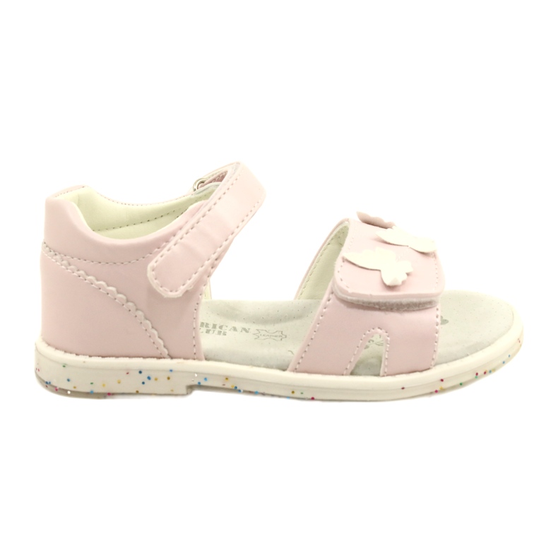 Sandales fille Papillons American Club XD58/22 Rose
