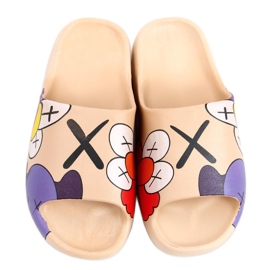 Chaussons à imprimé Clancy Khaki coloré kaki multicolore