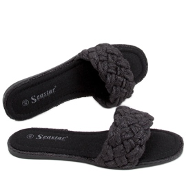 Chaussons à lacets femme Erika Black noir