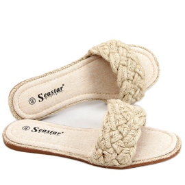 Chaussons string femme Erika Beige
