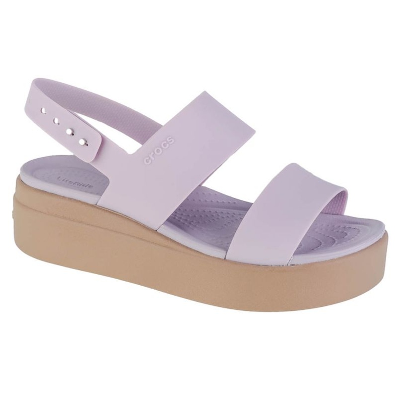 Crocs Brooklyn Sandales compensées basses 206453-5PV violet Crocs Brooklyn Sandales compensées basses 206453-5PV violet
