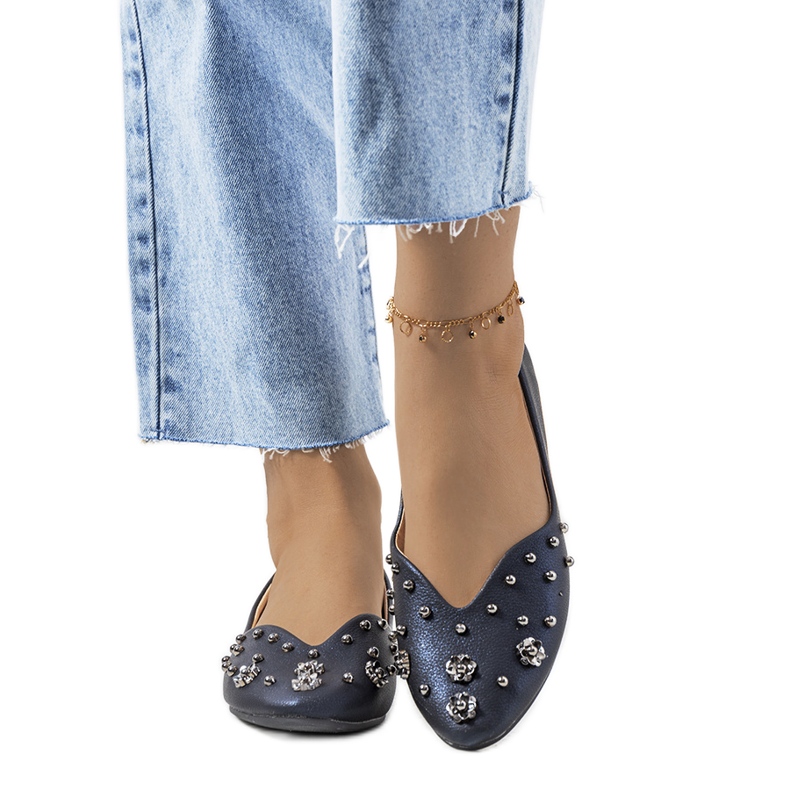 Ballerines bleu marine coupe Silke