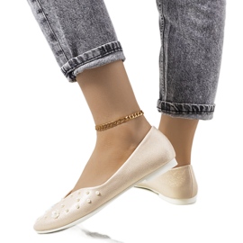 Ballerines dorées ajourées Silke