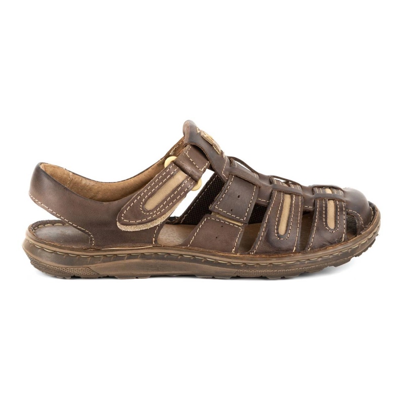 Olivier Sandales en cuir pour hommes pour l'été 230MA marron foncé brun Olivier Sandales en cuir pour hommes pour l'été 230MA marron foncé brun