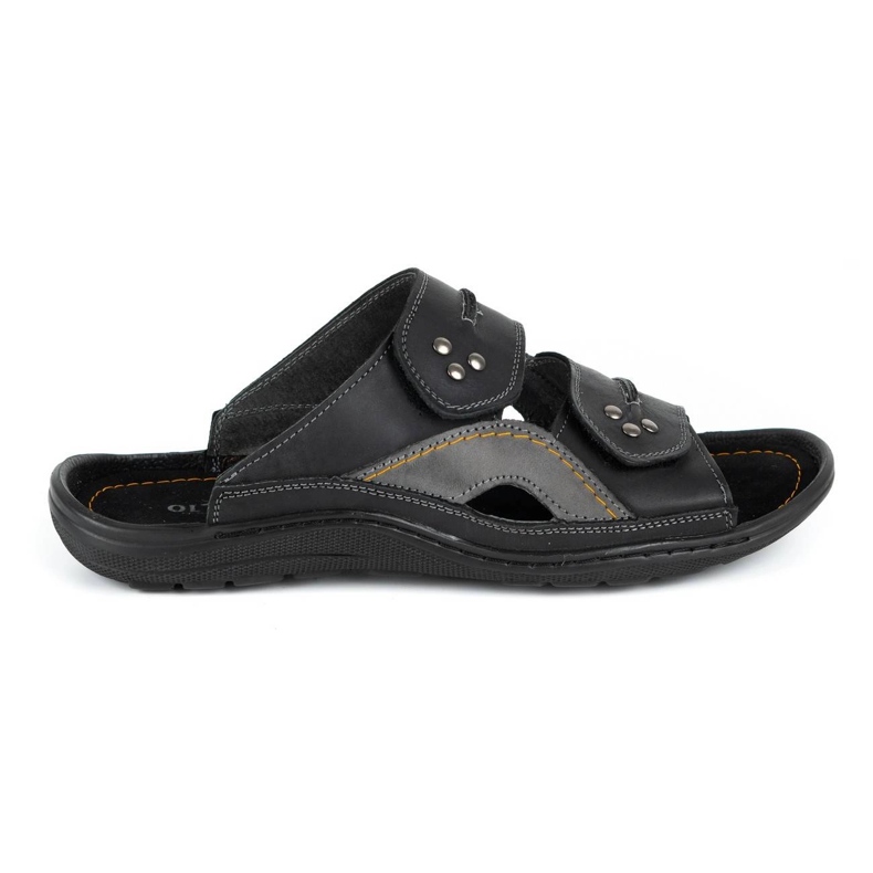 Olivier Chaussons cuir homme 335GT noir le noir Olivier Chaussons cuir homme 335GT noir le noir