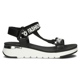 Sandales en cuir Filippo DS2169/22 Bk noir