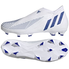 Adidas Predator Edge.3 Ll Fg M GW2277 chaussures de football blanche blanche Adidas Predator Edge.3 Ll Fg M GW2277 chaussures de football blanche blanche