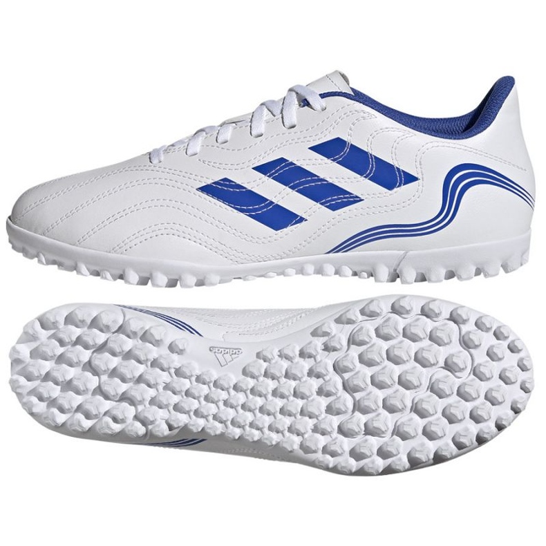 Adidas Copa Sense.4 Tf M GW7389 chaussures de football blanche blanche Adidas Copa Sense.4 Tf M GW7389 chaussures de football blanche blanche