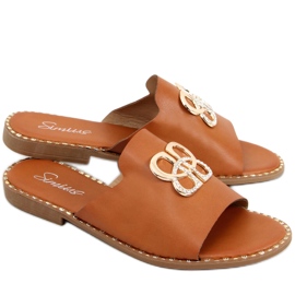 Chaussons femme Inday Camel brun