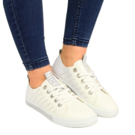 Baskets en cuir écologique Filippo W PAW221A blanc