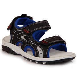 Sandales velcro American Club Jr AM893A noir le noir