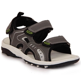 Sandales velcro Amyerican Club Jr. AM893B gris