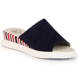 Chaussons compensés en cuir Filippo W PAW359 bleu marine Chaussons compensés en cuir Filippo W PAW359 bleu marine