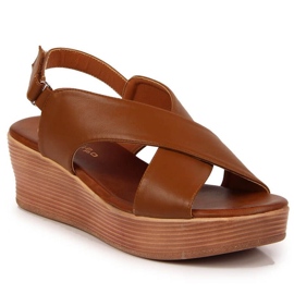 Sandales compensées marron Filippo W PAW349B brun