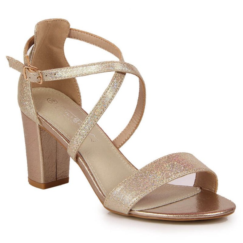 Sandales dorées Filippo W PAW355B sur le poteau d'or