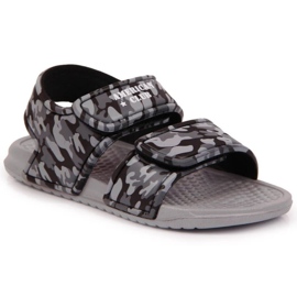 Sandales mousse velcro American Club Jr AM881B gris