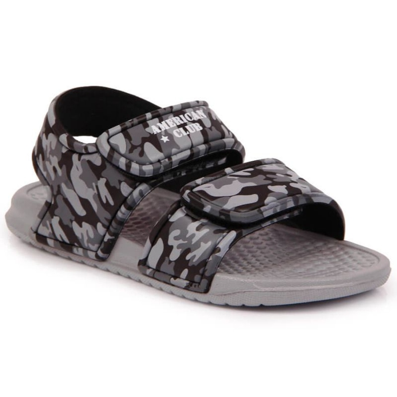 Sandales mousse velcro American Club Jr AM881B gris