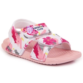 Sandales mousse velcro American Club Jr AM882A rose