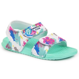 Sandales mousse velcro American Club Jr AM882B menthe bleu