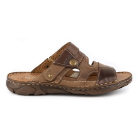 Olivier 460MP chaussons cuir homme marron beige Olivier 460MP chaussons cuir homme marron beige