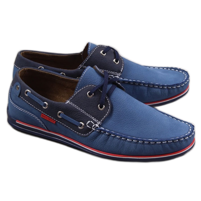 Mocassins homme en cuir bleu Gregor Mocassins homme en cuir bleu Gregor