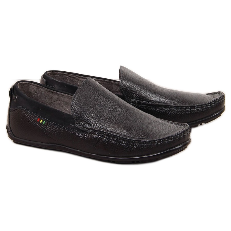 Mocassins homme Gregor en cuir noir le noir
