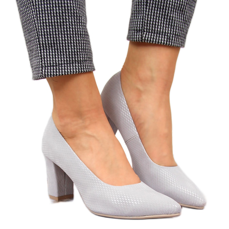 Escarpins sur le poteau gris Monique multicolore