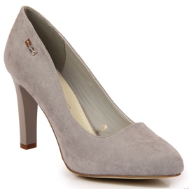 Escarpins sur un pilier en daim Sergio Leone gris