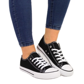 Baskets basses Atletico textile noir