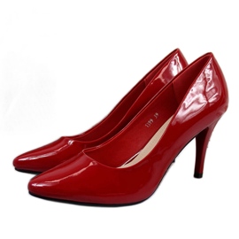 Escarpins sur un stiletto Sergio Leone verni rouge