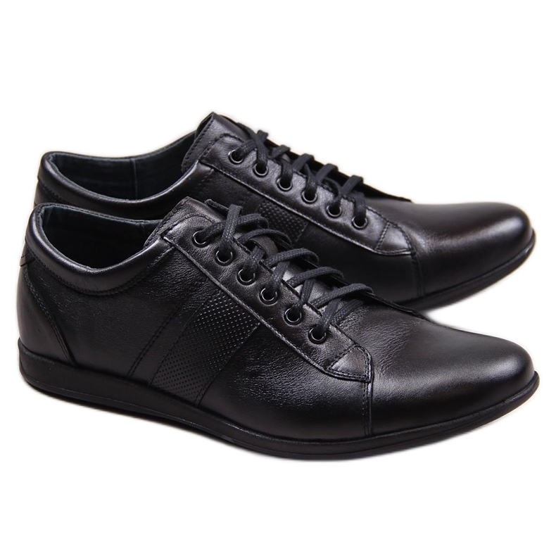 Chaussures casual homme cuir noir Gregor 2063 le noir