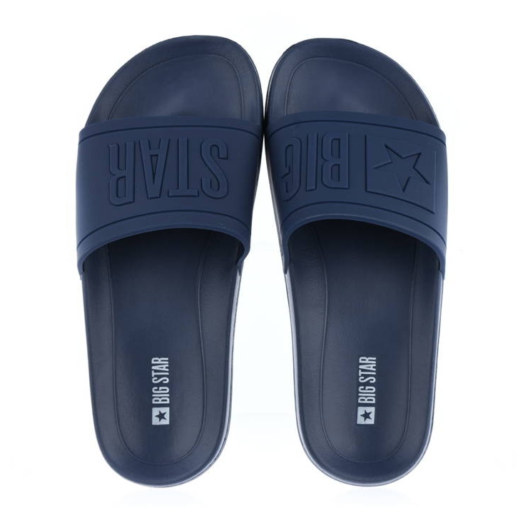 Chaussons de plage en caoutchouc bleu marine pour homme Big Star DD174688 Chaussons de plage en caoutchouc bleu marine pour homme Big Star DD174688