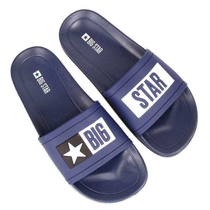 Chaussons de plage en caoutchouc bleu marine pour homme Big Star DD174701