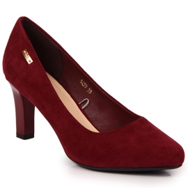 Escarpins en daim bordeaux Sergio Leone rouge