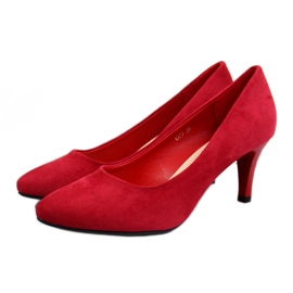 Escarpins en daim Sergio Leone rouges