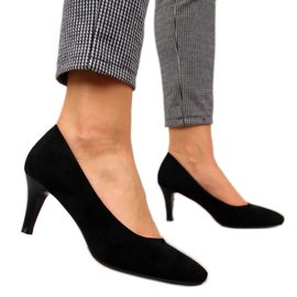 Escarpins en daim Sergio Leone noirs