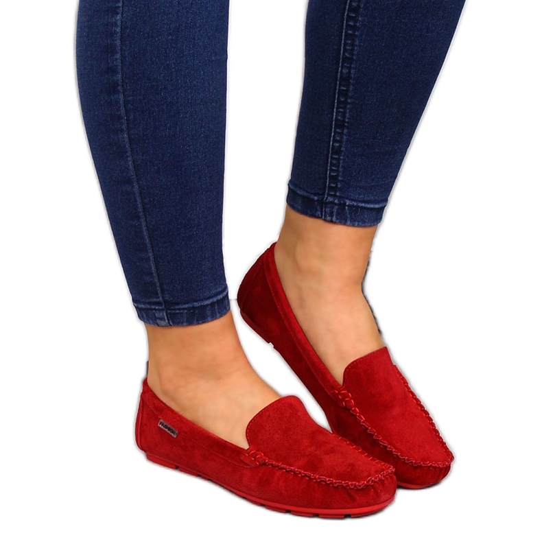 Mocassins femme en cuir Vinceza rouge Mocassins femme en cuir Vinceza rouge