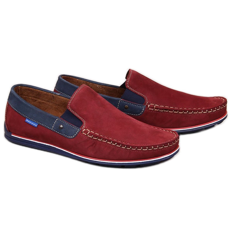 Mocassins cuir homme bordeaux Gregor rouge Mocassins cuir homme bordeaux Gregor rouge