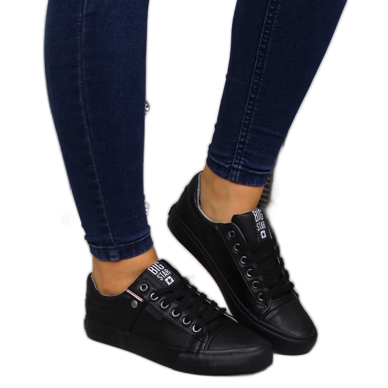 Low-top eco cuir noir Big Star GG274061 le noir