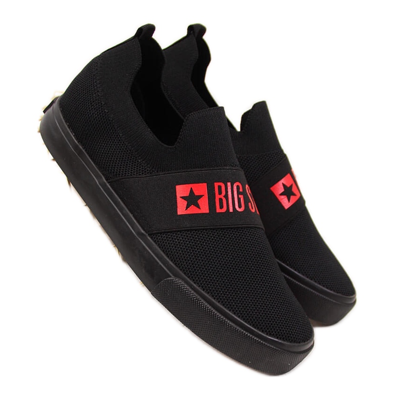 Baskets noires à enfiler pour femmes Big Star FF274221 noires le noir Baskets noires à enfiler pour femmes Big Star FF274221 noires le noir