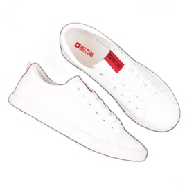 Baskets basses en cuir écologique blanc Big Star DD274685