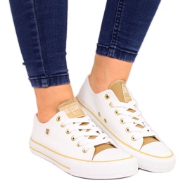 Baskets basses en textile blanc Big Star HH274458 blanche Baskets basses en textile blanc Big Star HH274458 blanche