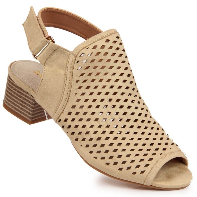 Sandales ajourées beiges pour femmes Sabatina