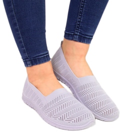 Baskets ajourées femme slip on gris Filippo