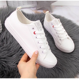 Baskets basses en textile blanc Big Star JJ274001 blanche