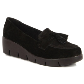 Mocassins femme en cuir Filippo noir