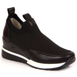 Chaussures compensées noires femme Potocki