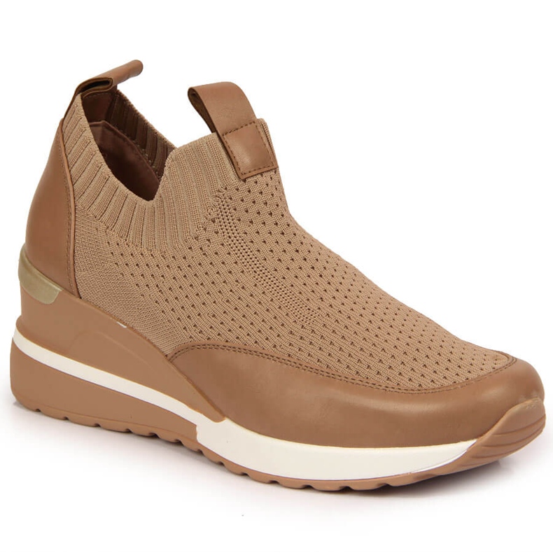 Chaussures compensées beiges femme Potocki